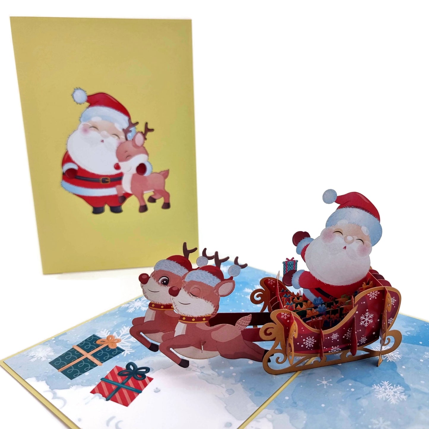 Santa Sleigh Pop Up Card