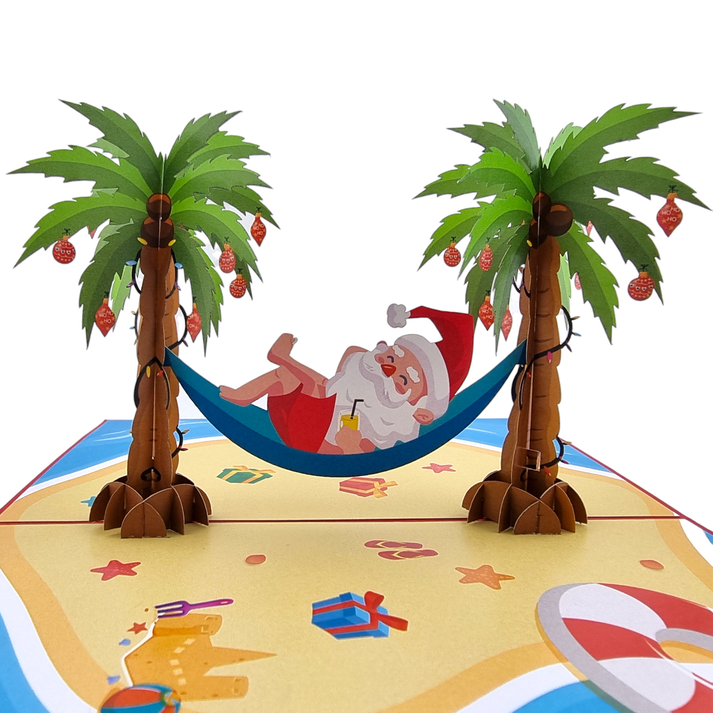 Santa Hammock Pop Up Card
