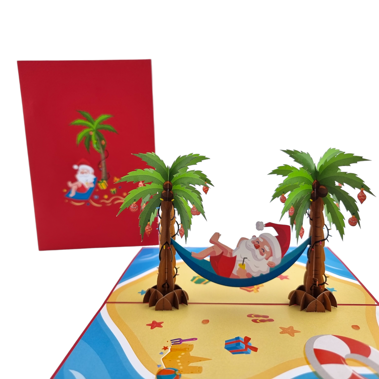 Santa Hammock Pop Up Card