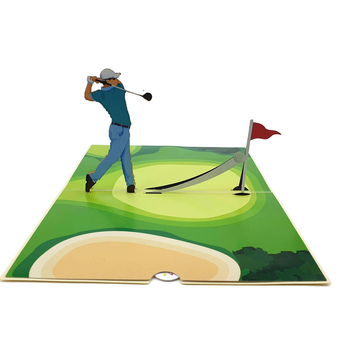 Golf Man Pop-Up Card