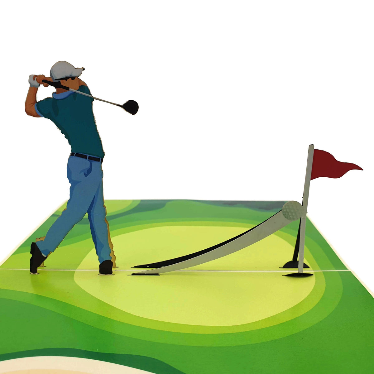 Golf Man Pop-Up Card