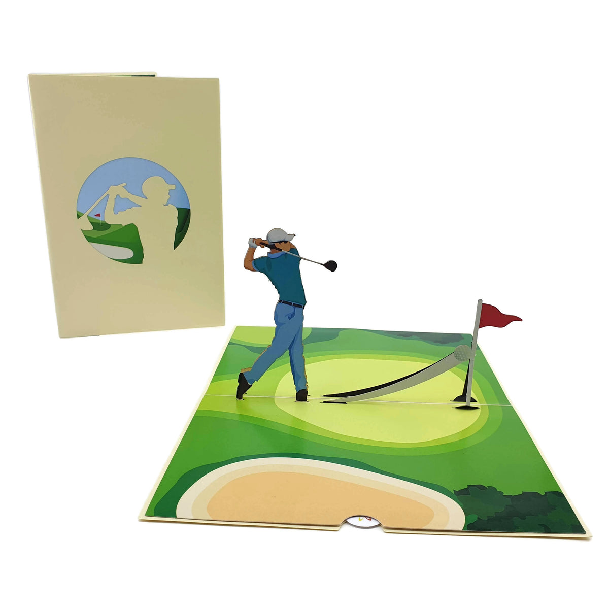 Golf Man Pop-Up Card