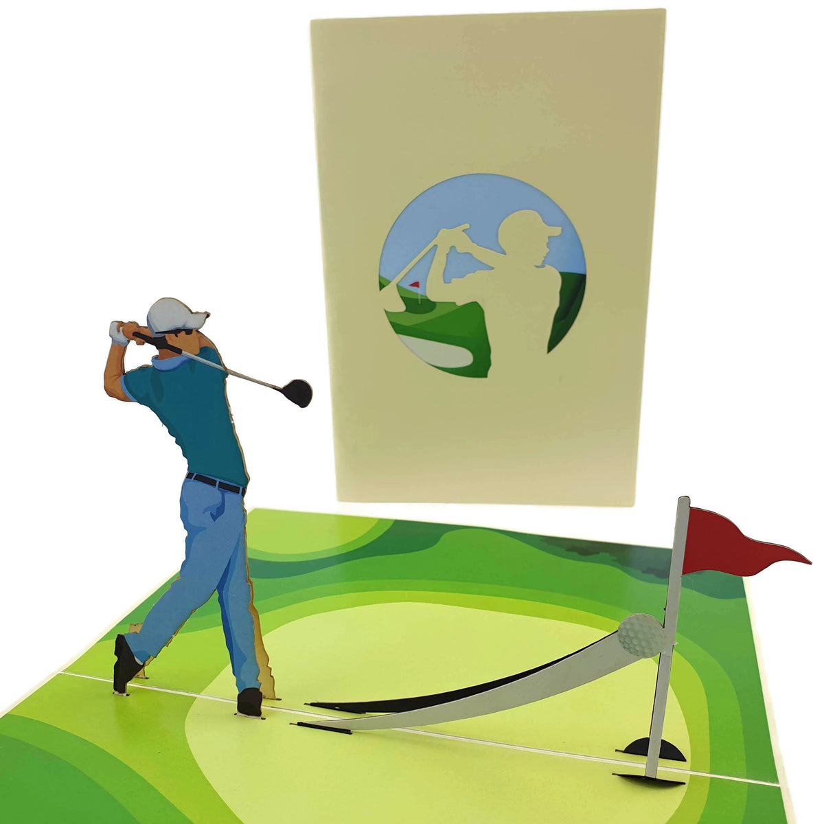 Golf Man Pop-Up Card
