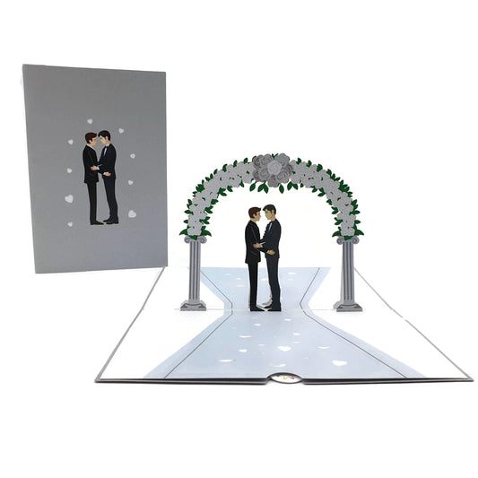 Wedding Day Grooms Pop-Up Card