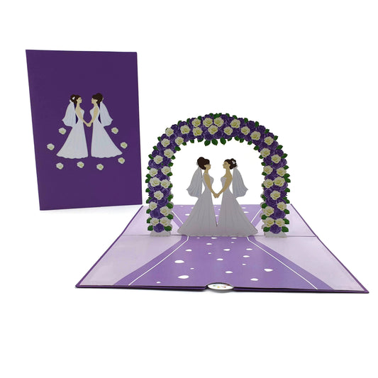 Wedding Day Brides Pop-Up Card