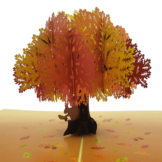 Autumn Oak Tree Pop Up Card