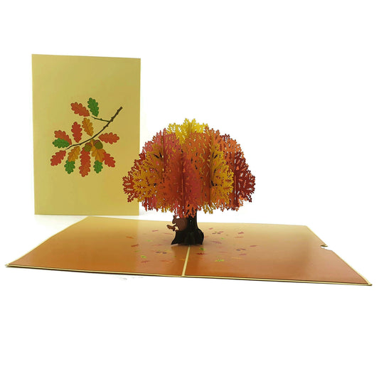 Autumn Oak Tree Pop Up Card