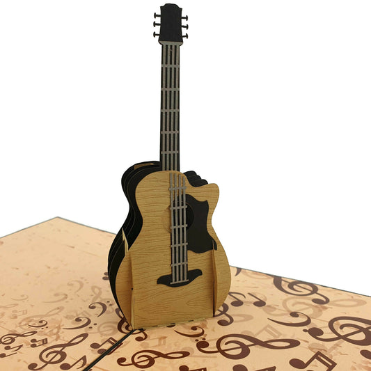 Acoustic Guitar Pop-Up Card