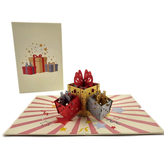 Birthday Presents Pop Up Card