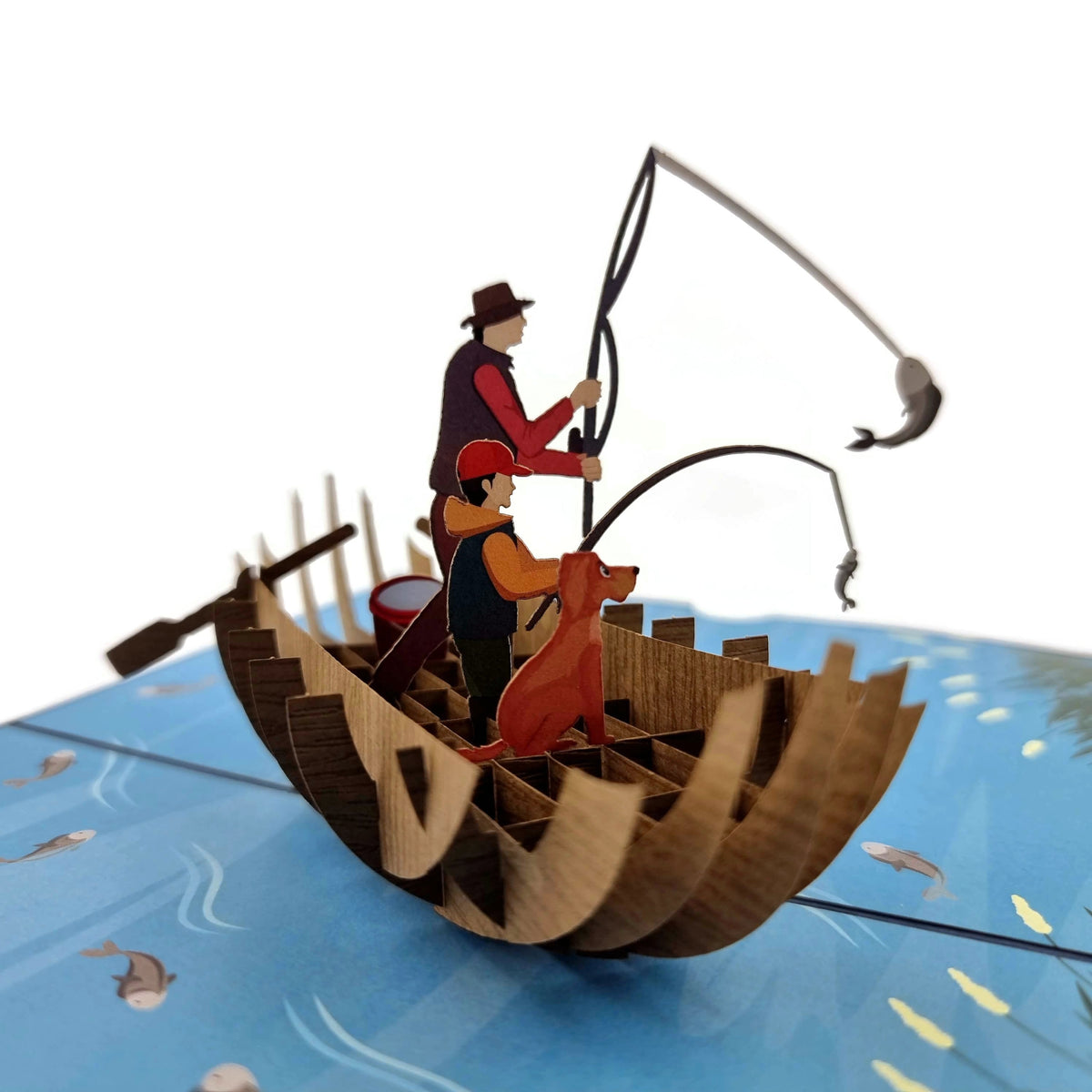Fishing With Dad Pop Up Card