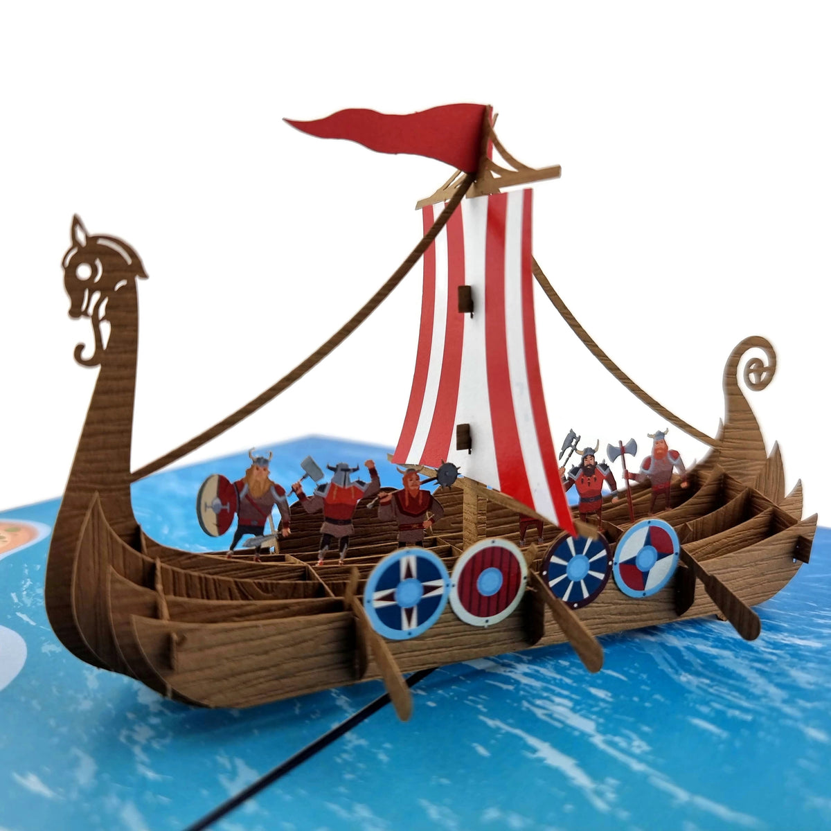 Viking Long Ship Pop-Up Card