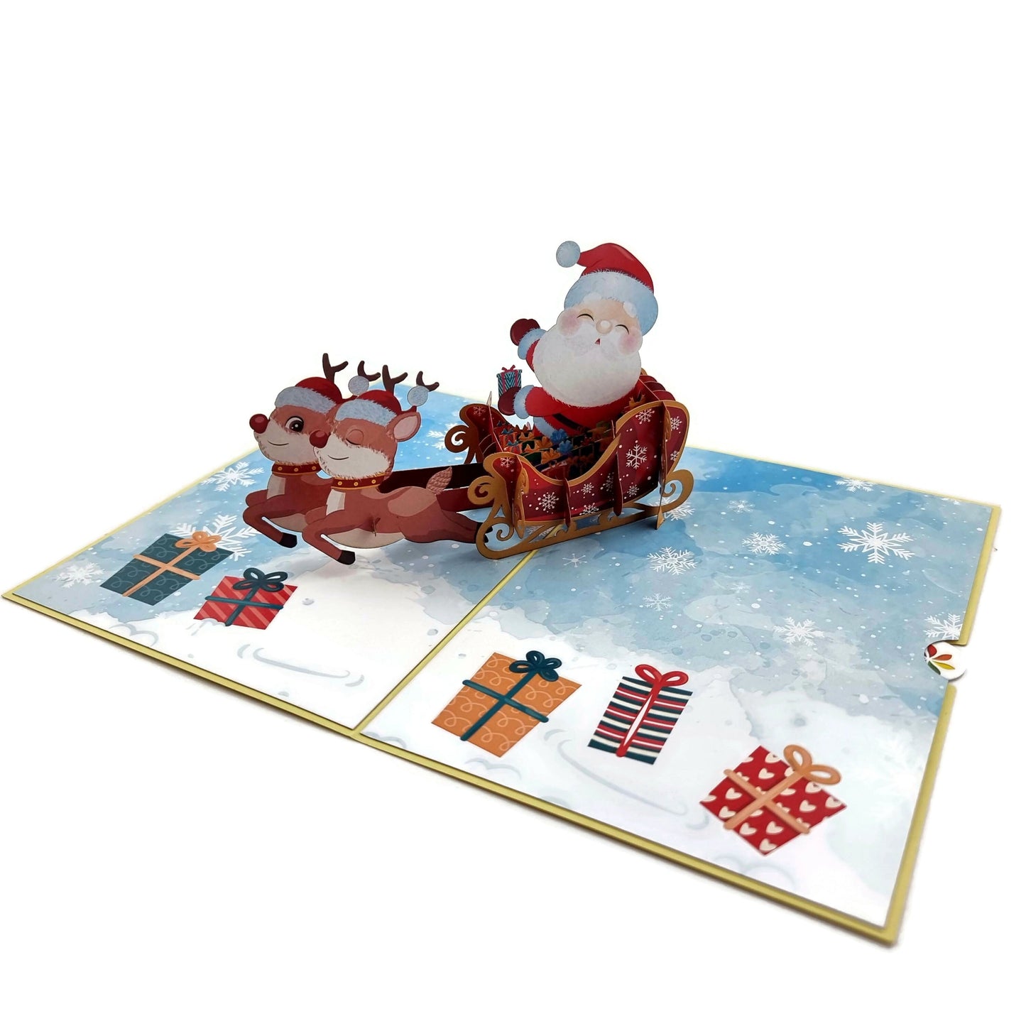 Santa Sleigh Pop Up Card