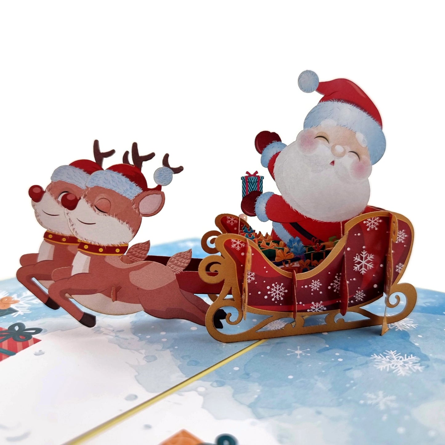 Santa Sleigh Pop Up Card