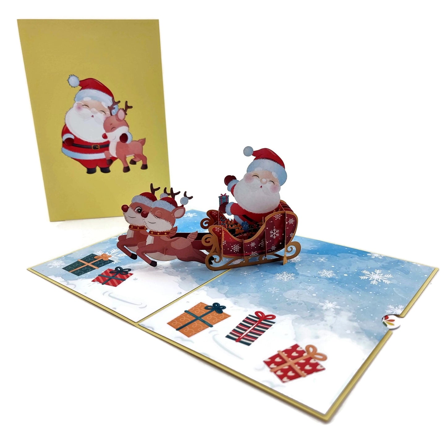 Santa Sleigh Pop Up Card