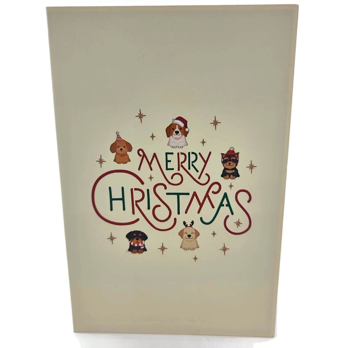 Christmas Puppy Dogs Pop Up Card