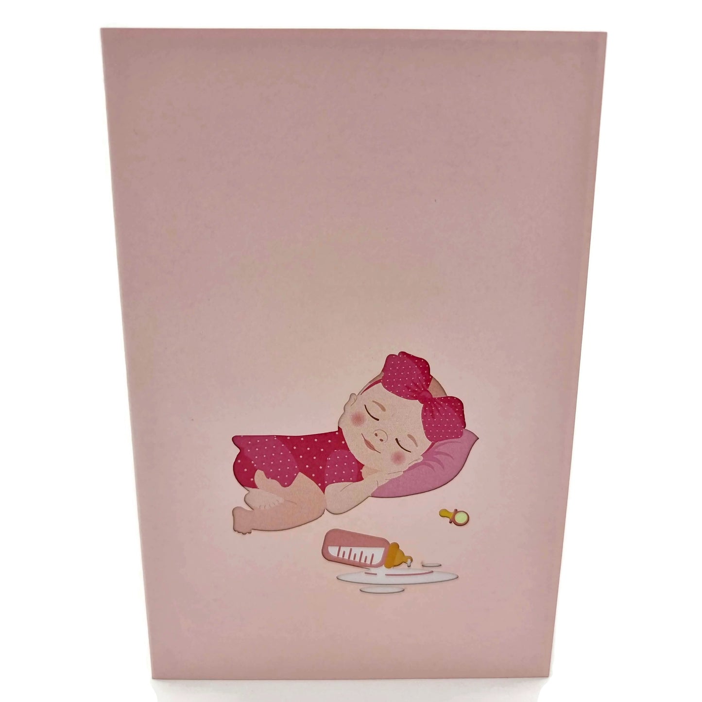 Pink Baby Cot Pop Up Card