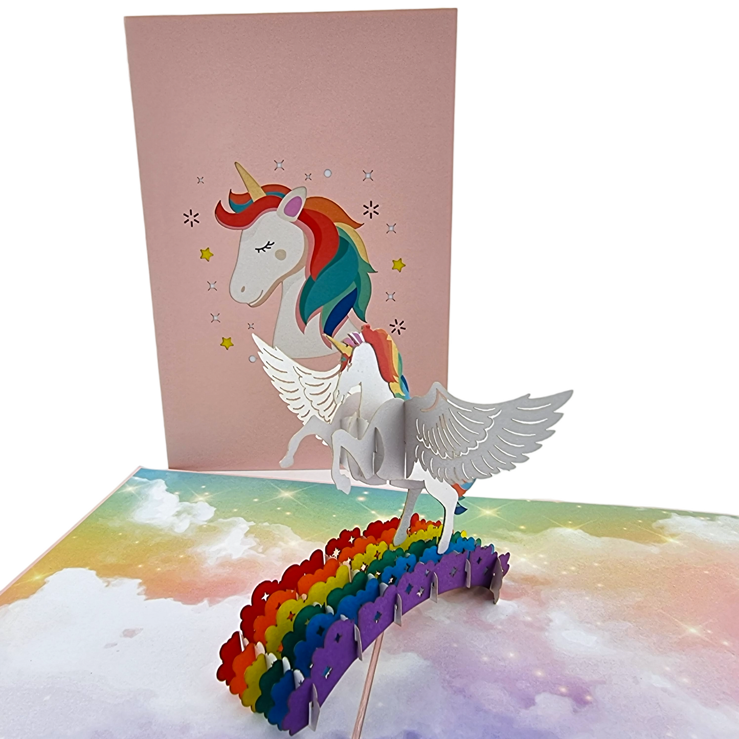 Flying Unicorn Pop-Up Card
