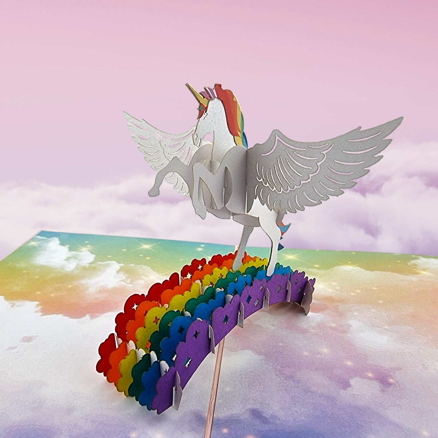 Flying Unicorn Pop-Up Card