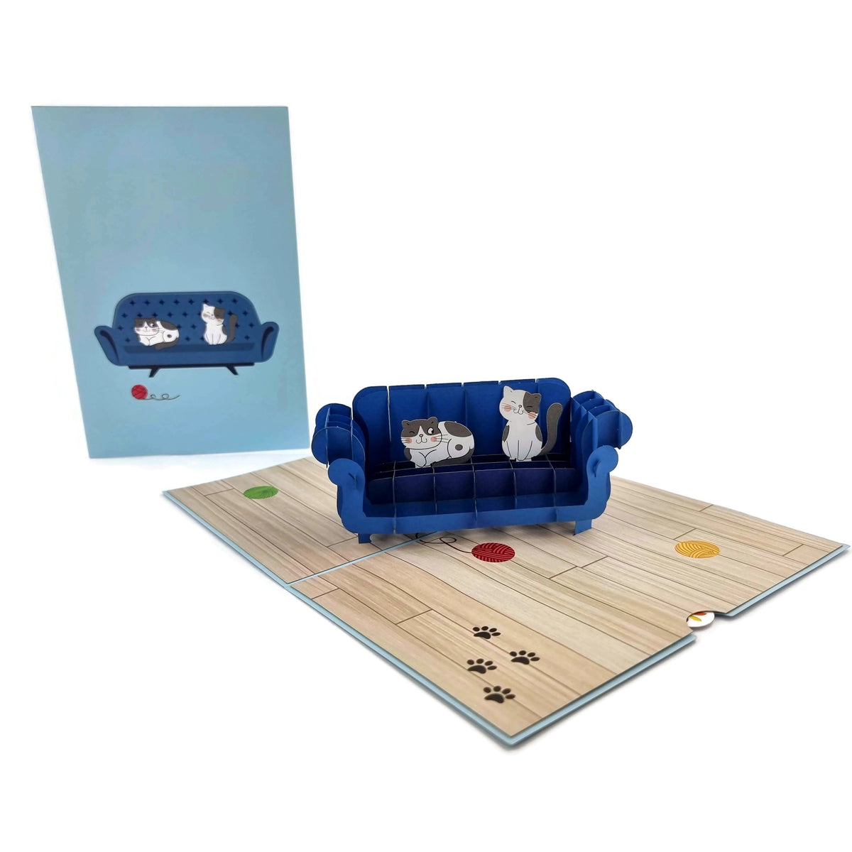Cats on the Sofa Pop Up Card