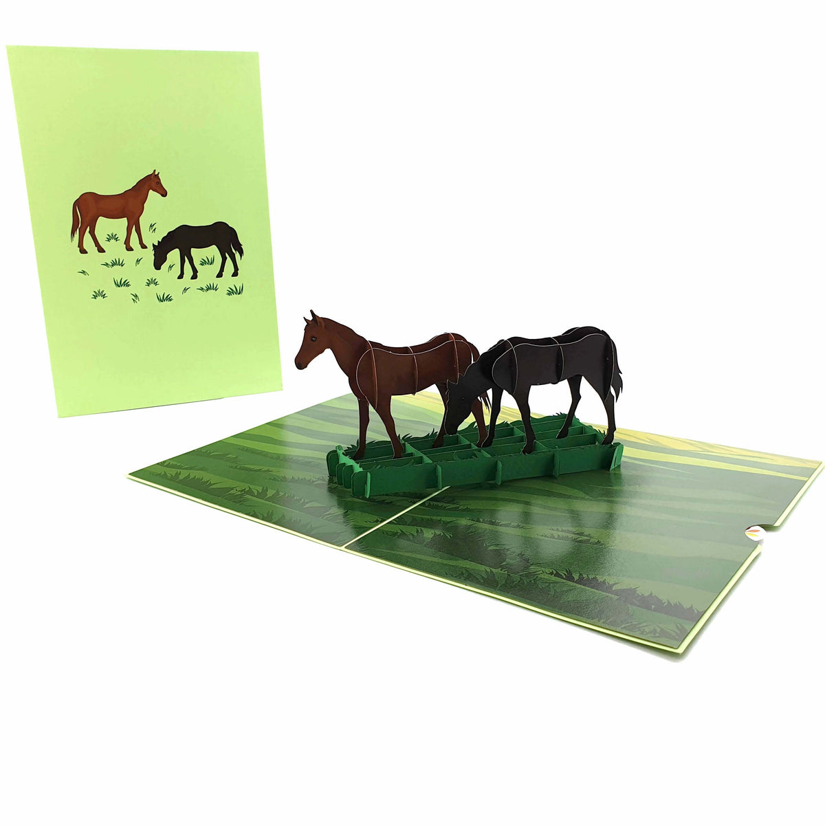 Horses Pop Up Card