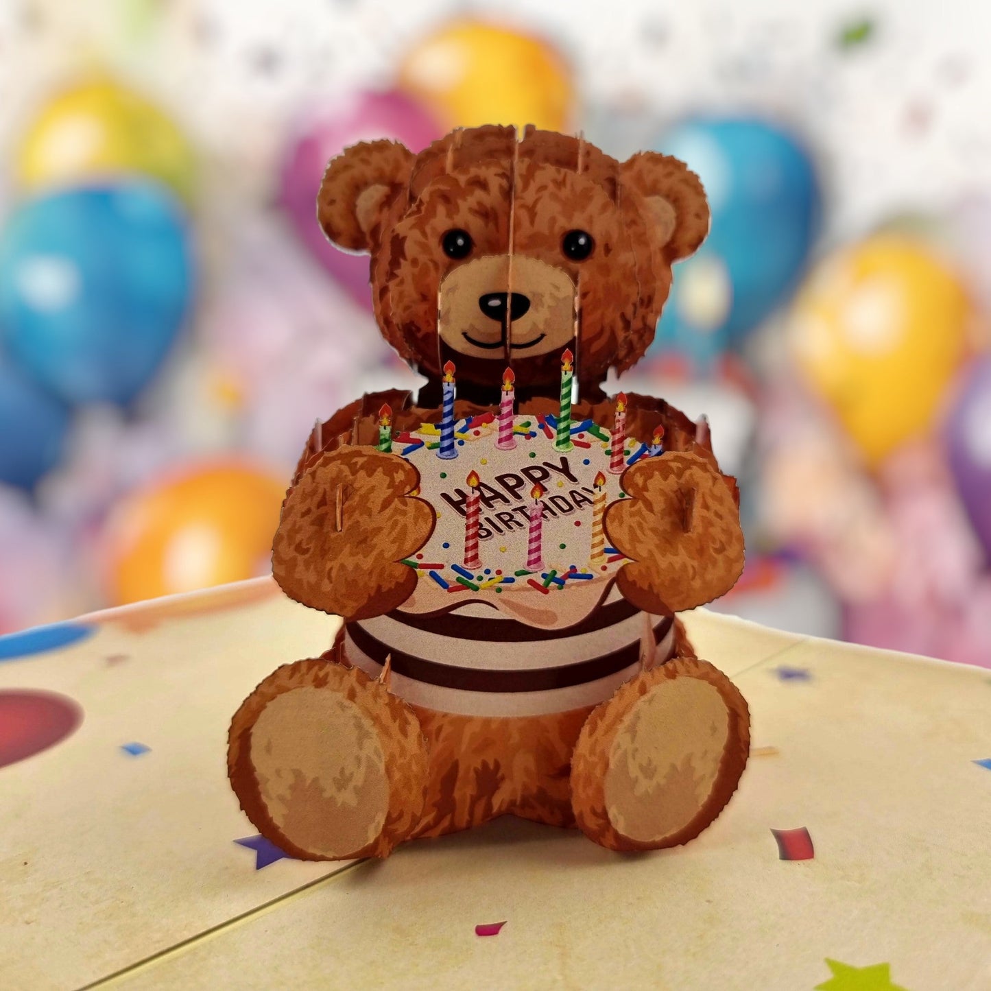 Birthday Teddy Bear Pop Up Card
