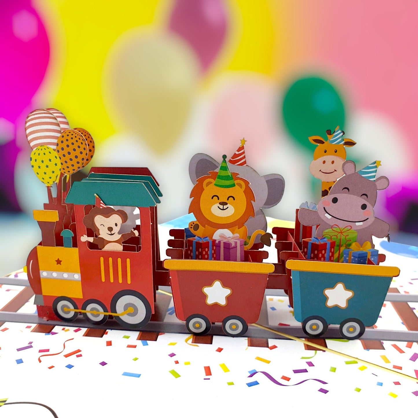 Birthday Train Pop Up Card