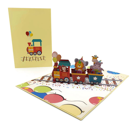 Birthday Train Pop Up Card