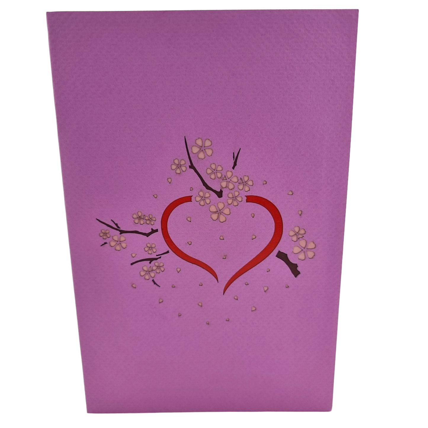 Cherry Blossom Love Scene Same Sex Female Pop-Up Card