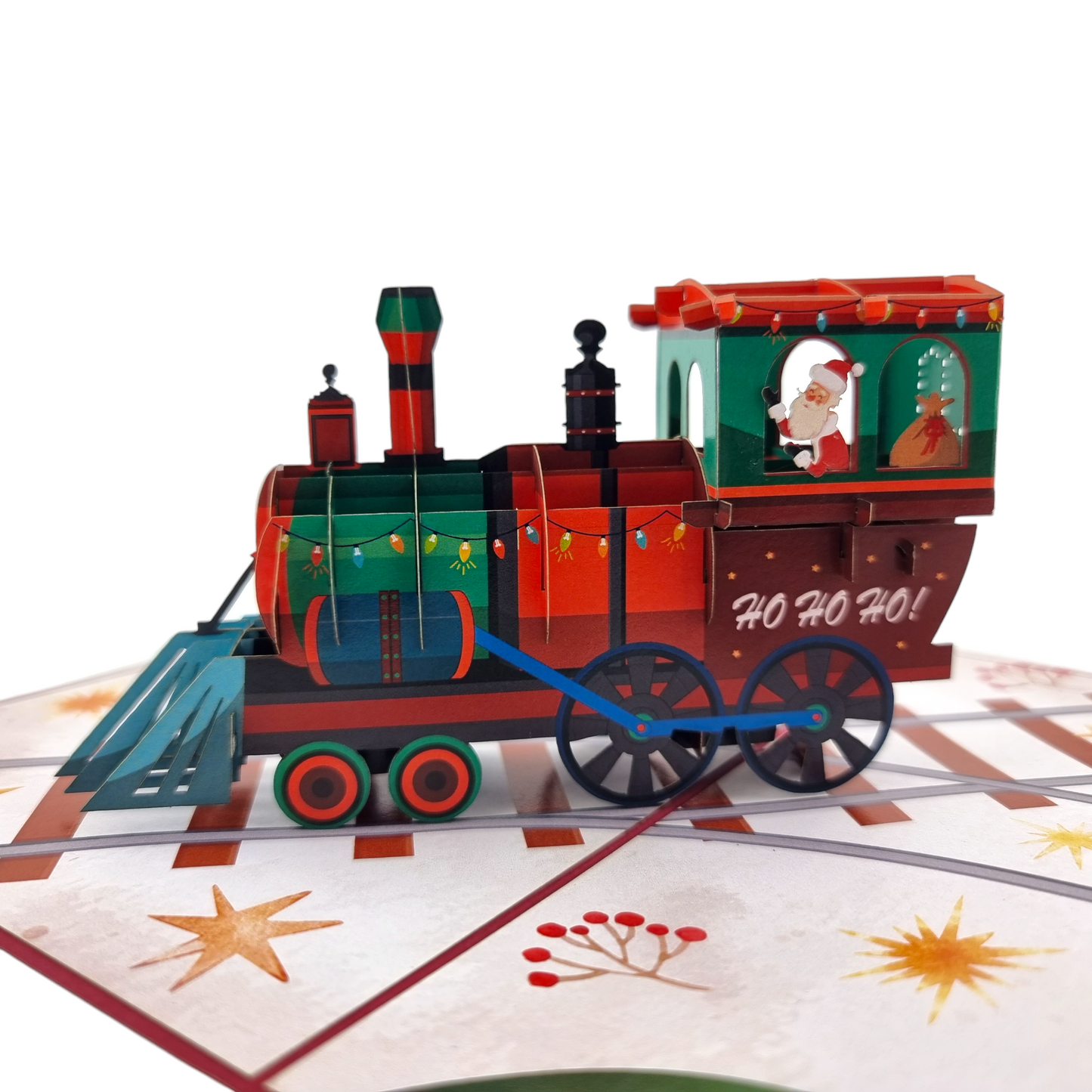Santa Train Pop Up Card