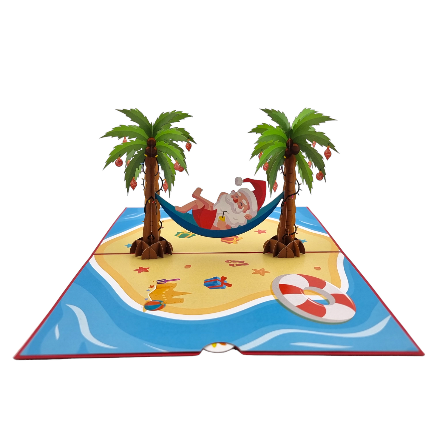 Santa Hammock Pop Up Card