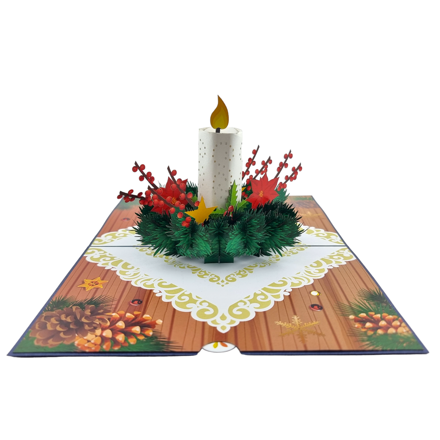Christmas Candle Pop Up Card