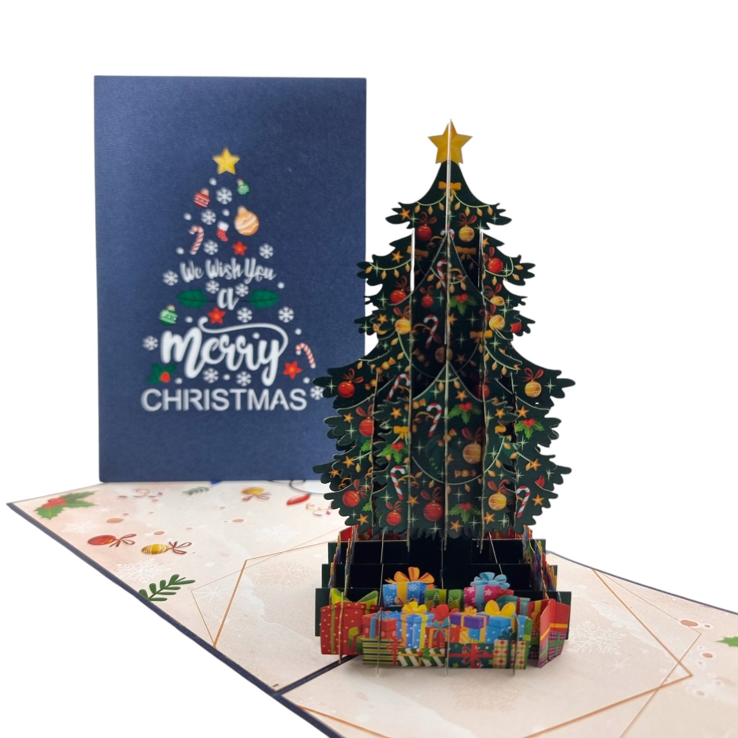 Christmas Tree with presents Pop Up Card