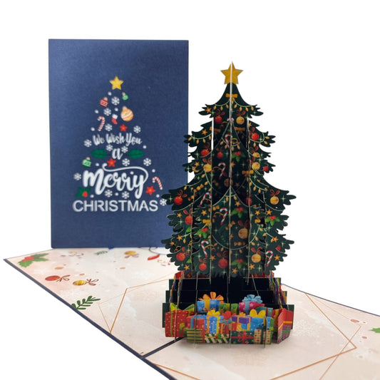 Christmas Tree with presents Pop Up Card